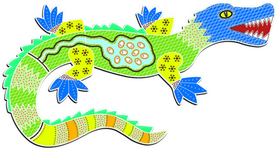 Aboriginal Art - Crocodile